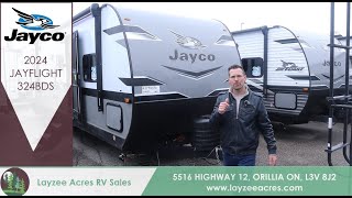 2024 Jayco Jayflight 324BDS Bright Thighs Watch Your Eyes  Layzee Acres RV Sales [upl. by Onoitna]