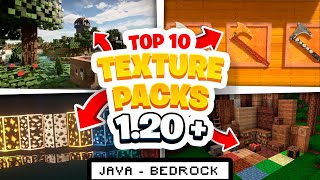 TOP 10 TEXTURE PACKS para MINECRAFT 121 JAVA BEDROCK y PE😎PAQUETE DE TEXTURAS 1206 [upl. by Willcox41]