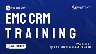 EMC CRM Training  10292024 [upl. by Israel]