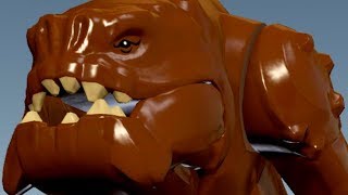 LEGO Star Wars The Force Awakens  RANCOR Boss Fight [upl. by Nylecyoj318]