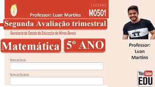 Segunda Avaliação Trimestral  2021  Matemática  5º ano do EF Correção da 2ª Avaliação Trimestral [upl. by Asteria122]