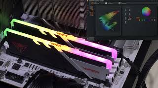 패트리어트Patriot VIPER Venom RGB DDR5 메모리 메인보드 RGB Sync [upl. by Zetnwahs]