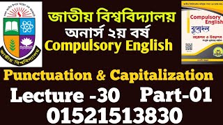 Punctuation amp Capitalization  Lecture 30  Part01 Honours 2nd Year  Compulsory English [upl. by Mitzi]