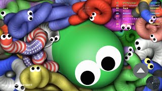 Slitherio AI © 147000 Score Unblocked vs Locked Bots Epic Slither io Games Record 2021 [upl. by Bilak835]