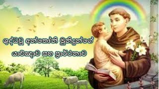 ශුද්ධවු අන්තෝනි මුනිදුන්ට යාච්ඤාව  St Anthonys Prayer [upl. by Nerrawed]