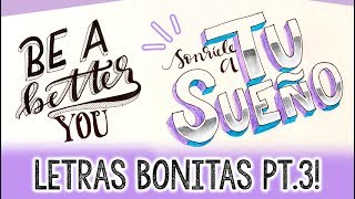 ¿Cómo hacer letras bonitas PARTE 3 ✄ Barbs Arenas Art [upl. by Bergen996]