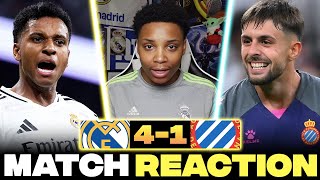 Real Madrid 41 Espanyol  Vinicius COOKS  Rodrygo amp Mbappe Score  LaLiga Match Reaction [upl. by Synn]