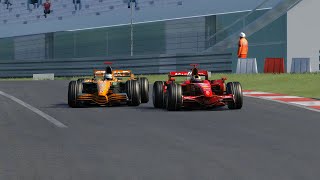 Ferrari F2007 vs Spyker F8VII Assetto Corsa [upl. by Eelannej]