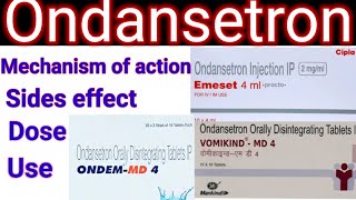 Ondansetron Ondem tablet 4mg 8mg in hindi Mechanism of action sides effect Dose Use [upl. by Ayeki66]