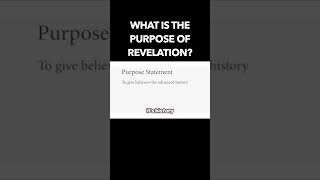 The purpose of the bookofrevelation biblestudy endtimes [upl. by Adehsor834]