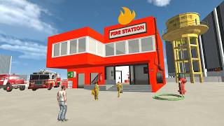 Franklin Change House to Fire Station in Indian Bike Driving 3D [upl. by Hanan]