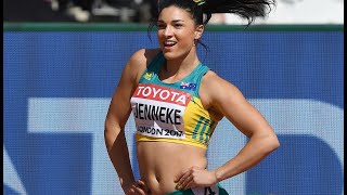 Michelle Jenneke Doing Her Iconic Warm Up Dance [upl. by Fradin458]