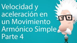 Velocidad y aceleración en un Movimiento Armónico Simple Parte 4 [upl. by Mancino]