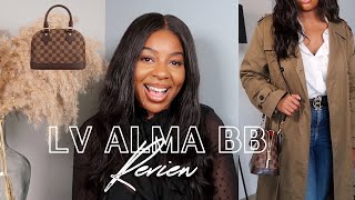 LOUIS VUITTON ALMA BB REVIEW 2021 PROS amp CONS WHAT FITS MOD SHOTS IS IT STILL WORTH GETTING [upl. by Adrianne346]