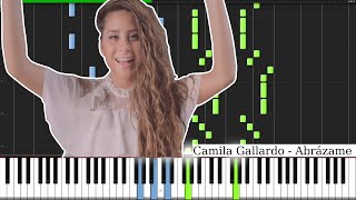 Abrázame  Camila Gallardo PIANO TUTORIAL MIDI Synthesia [upl. by Nirat]