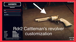 Top 3 Cattleman’s revolver customization Red dead redemption 2 [upl. by Akined]