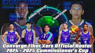 Converge Fiber Xers Official Roster 2024  2025 PBA Commissioners Cup [upl. by Nagirrek]