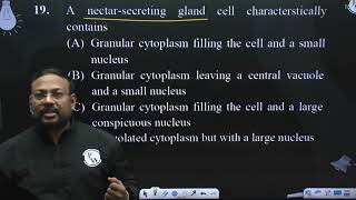 A nectarsecreting gland cell characterstically contains [upl. by Aleik]