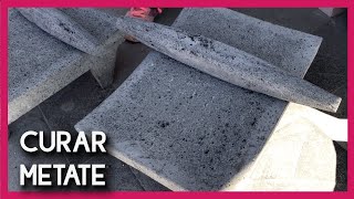 Cómo curar un metate o un molcajete de piedra volcánica [upl. by Zigrang]