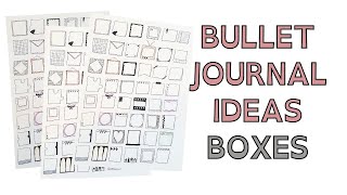 Bullet Journal Ideas Boxes [upl. by Vincenz]