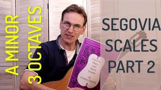 Segovia Scales Part 2  A Minor  Guitar Scales for Right and Left Hand Development [upl. by Azila]