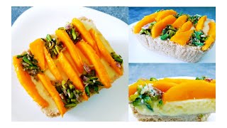 No Mold Mango Tart Mango Tart Recipe बिना मोल्ड से बना मैंगो Tart [upl. by Notyalc]