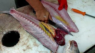 filleting Indian Salmon  Have you ever eaten fish eggs [upl. by Leuams]