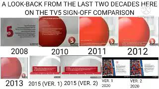 TV5 SignOff Comparison 20082020 [upl. by Osnohpla161]