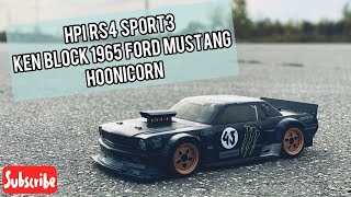 HPI RS4 SPORT 3 FORD MUSTANG HOONICORN unboxing and TEST  RC Gymkhana KEN BLOCK [upl. by Igiul]