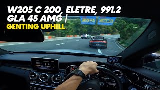 W205 C 200 Eletre 9912 Cabriolet GLA 45 AMG  云顶 Genting Uphill  May 5 2024 POV [upl. by Thibaut]