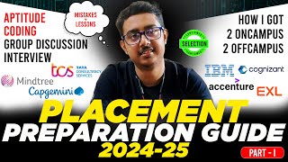 Placements preparation Guide Part1 All Branch  Aptitude Coding TCS Capgemini Cognizant IBM [upl. by Gent]