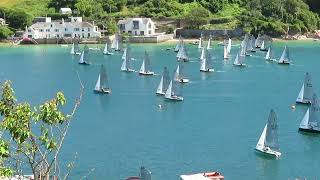 Salcombe Gin Merlin Rocket Week 2024 Sunday Afternoon Race Start by Malcolm Mackley [upl. by Isleana]