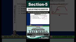 GATE Biotechnology GATE BT PQs  Section 5 Bioprocess Engineering and Process Biotechnology [upl. by Anaibaf]