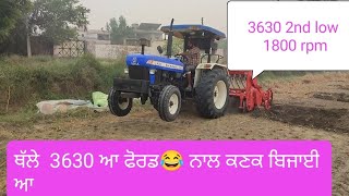 New Holland 3630 plus➕ 💪👌 with Maschio Gaspardo super seeder🌾🌾 [upl. by Yesnel833]