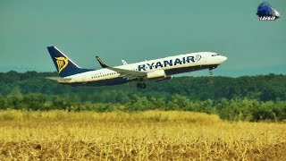 Decolare Avion Boeing 7378AS PlaneZbor FR7084 OradeaGirona TakeOff from Oradea  19 July 2017 [upl. by Arreis]