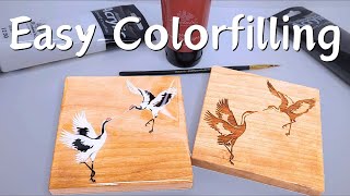 Easy Way to Paint Color Fill Laser Engraved Wood [upl. by Yentruok515]