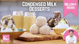 Holi Spl Dessert  5 Quick Condensed Milk Desserts Eggless  कोंडेंसेड मिल्क  Kunal Kapur Recipes [upl. by Lemrahs]