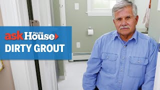 How to Clean Dirty Grout with Homemade Cleaner  Ask This Old House [upl. by Bartosch893]