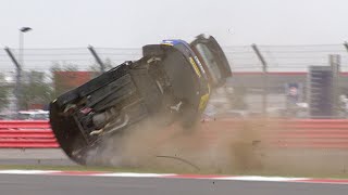 ROB COLLARDS HUGE SMASH AT SILVERSTONE  BTCC 2014 [upl. by Fenny697]