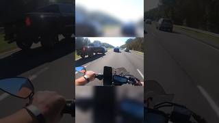 Tailgating Truck Driver Almost SANDWICHES Motorcyclist Against Guardrail [upl. by Anal]