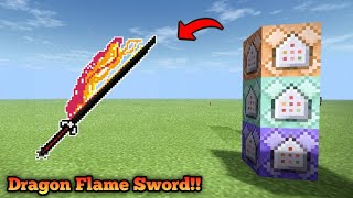 Dragon Flame Sword Command Block  Minecraft Bedrock [upl. by Namie]