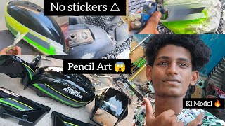 KL Model splendor 😱 Pencil ART 🔥 Painting Air brush 🖌️ Tech No Sticker ✔️Full paint work Tips [upl. by Leiad]