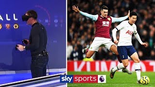 Jamie Carragher recreates HeungMin Sons sensational goal vs Burnley using VR [upl. by Bracci]