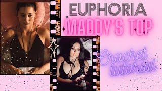 EUPHORIA Maddys Crochet Tie Up Corset Crop Top Tutorial [upl. by Latsryc402]