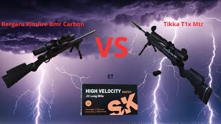 💥Essai de la SK High Vélocity avec la Bergara Rimfire Bmr Carbon VS Tikka T1x mtr💥😉👍👌 [upl. by Nnyltak999]