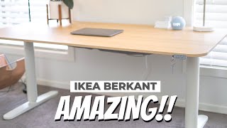 IKEA STANDING DESK BERKANT  FULL REVIEW 2024 [upl. by Peti3]