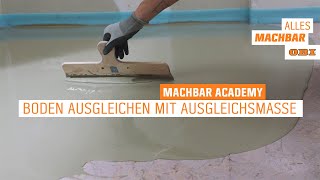 Boden ausgleichen mit Ausgleichsmasse  OBI [upl. by Yrtnej]