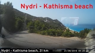 Lefkada driving Nydri to Kathisma beach [upl. by Atiuqahc273]