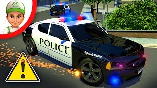 Cartoon with police bandits and supercars Challenge for Heroes [upl. by Orvas166]