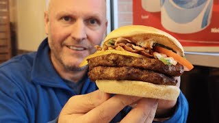 Burger Kings New amp Improved Steakhouse Angus Burger  Food Review [upl. by Enelehs]